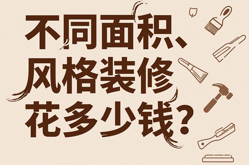 不同面積、風格裝修花多少錢？